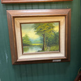 #327 Vintage Wood Framed Landscape Painting