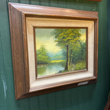#327 Vintage Wood Framed Landscape Painting