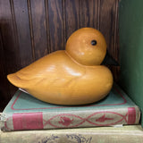#356 Handmade Yellow Pottery Bird Money Bank