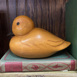 #356 Handmade Yellow Pottery Bird Money Bank