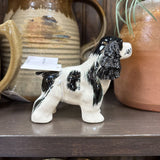 #359 Handmade Black and White Pottery Dog "Toby"