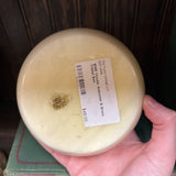 #366 Circular Alabaster & Brass Trinket Box