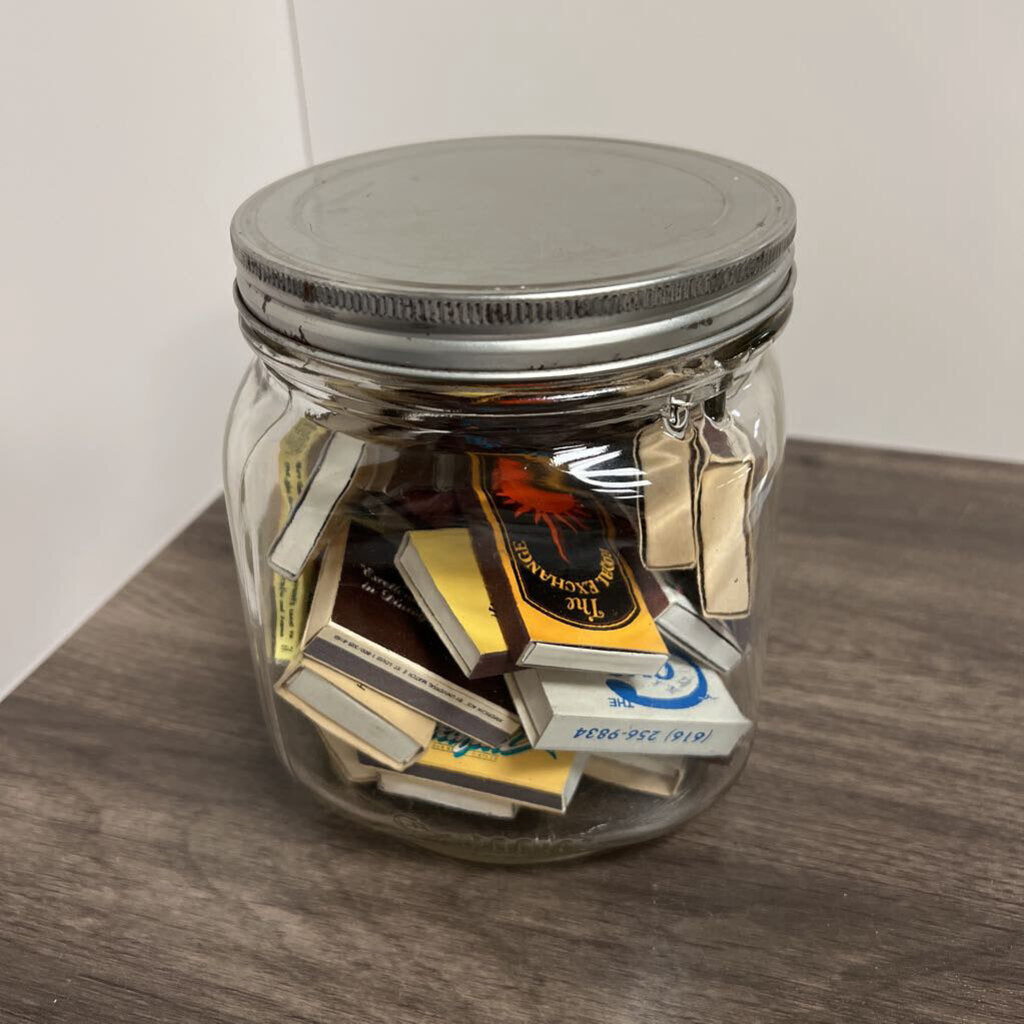 jar with matches