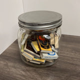 jar with matches
