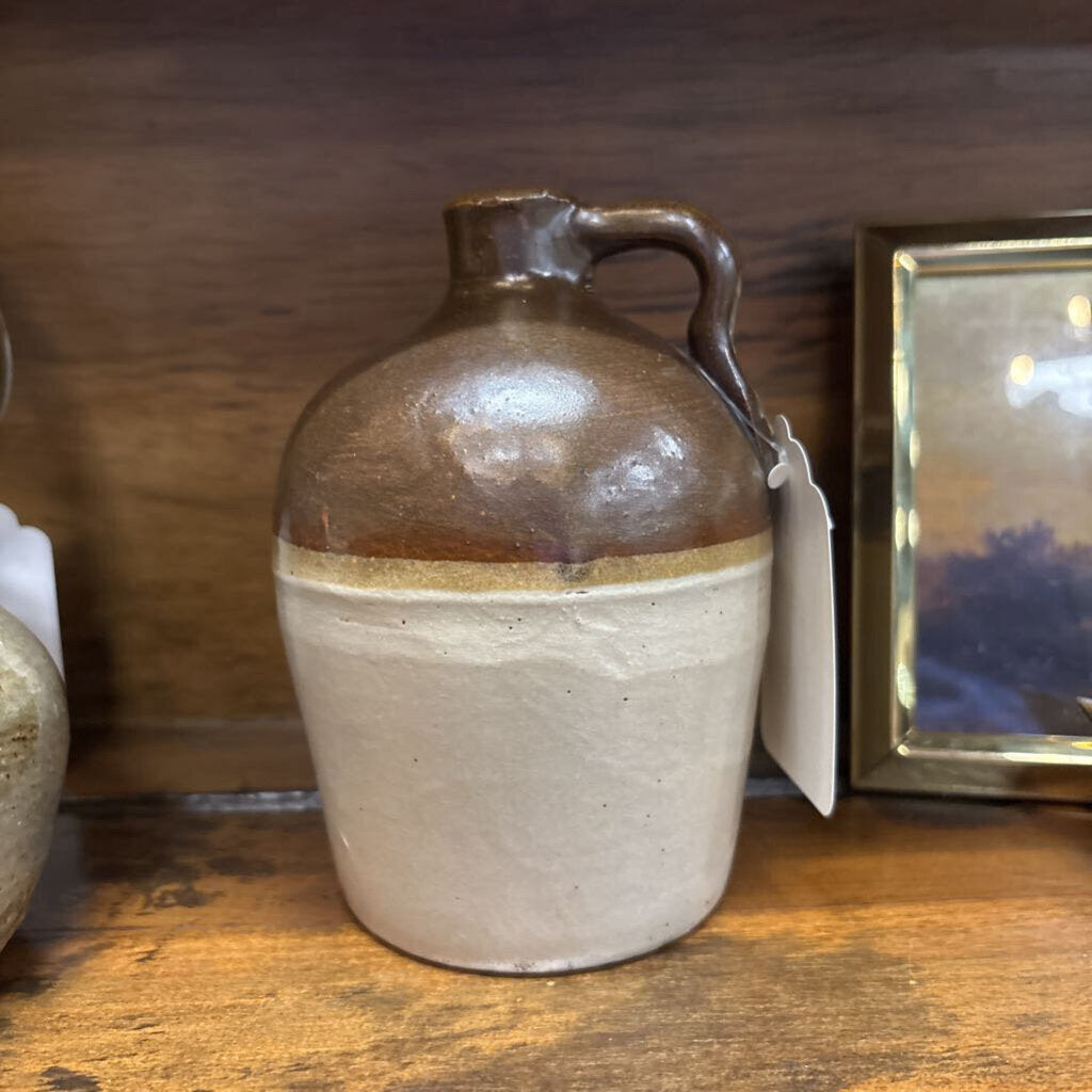 #379 Vintage Three Toned Crock Jug