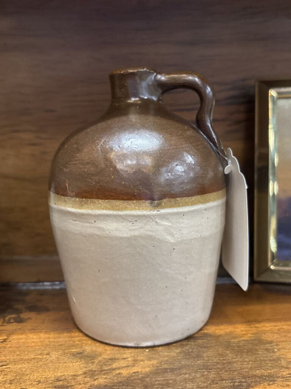 #379 Vintage Three Toned Crock Jug