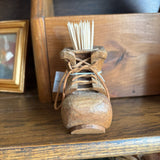 #382 Wooden Shoe Toothpick Holder