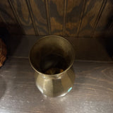 #387 Brass Ribbed Vase - Made in India