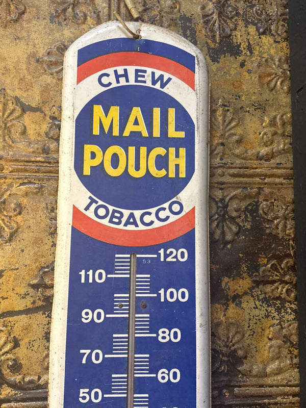 Vintage mail pouch thermometer