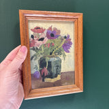 #407 Oak Framed Ginger Pot with Anemones Print
