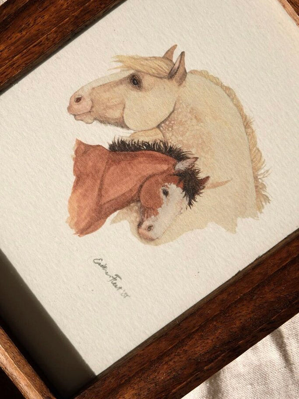 Shire Mare & Foal *FRAMED*