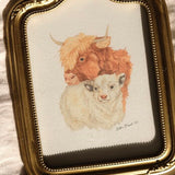 Highland Cow & Calf *FRAMED*