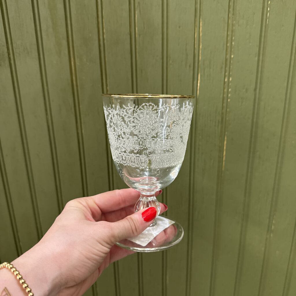 Vintage Wine Glass