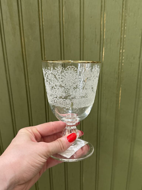 Vintage Wine Glass