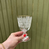 Vintage Wine Glass