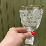 Vintage Wine Glass