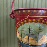 Red Painted Fire Bucket