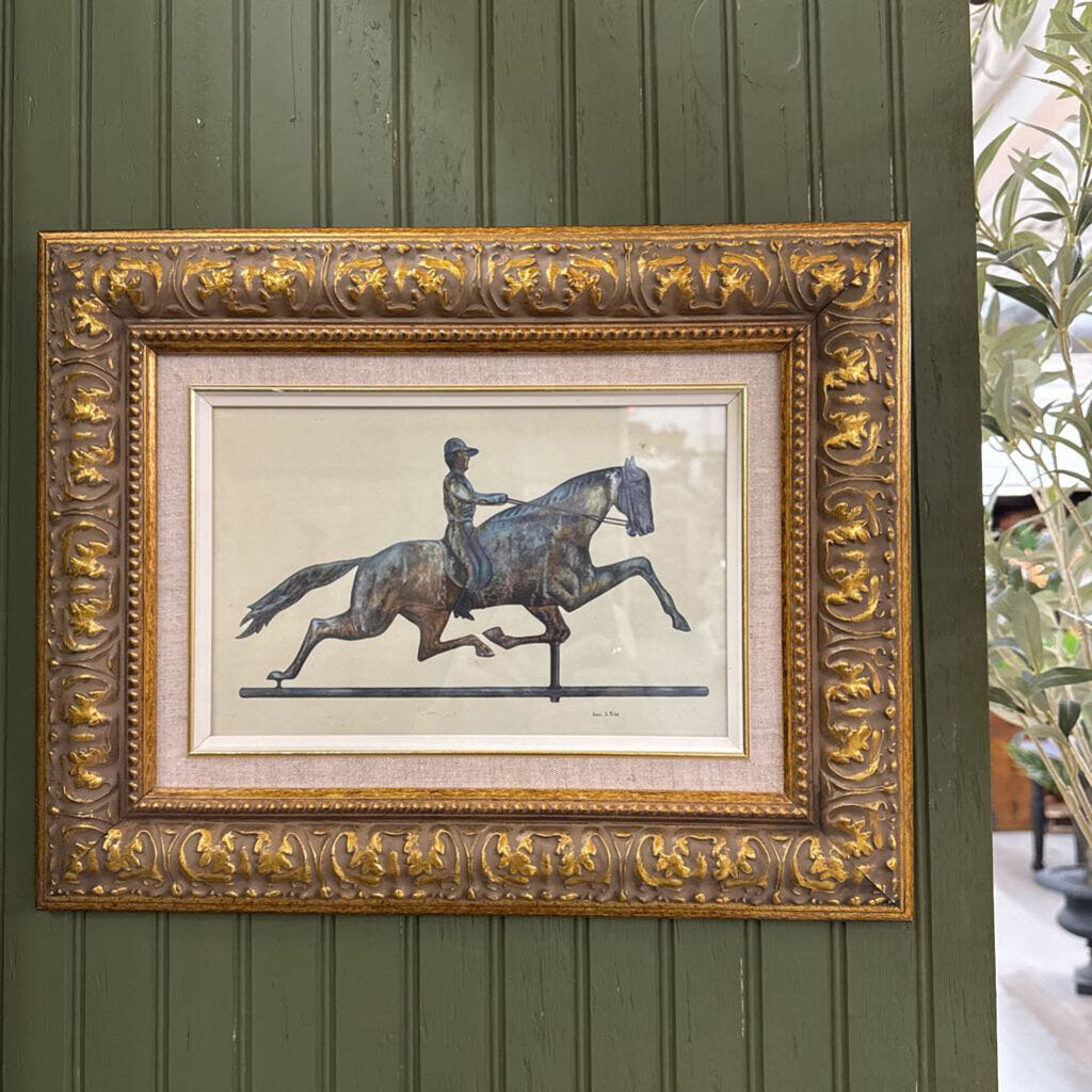 Golden Framed Horse Print