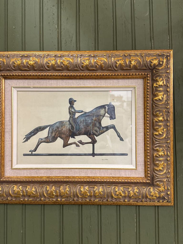 Golden Framed Horse Print