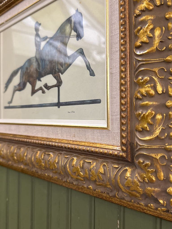 Golden Framed Horse Print
