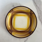 brown and yellow plaid small plate