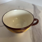 brown and yellow plaid mug