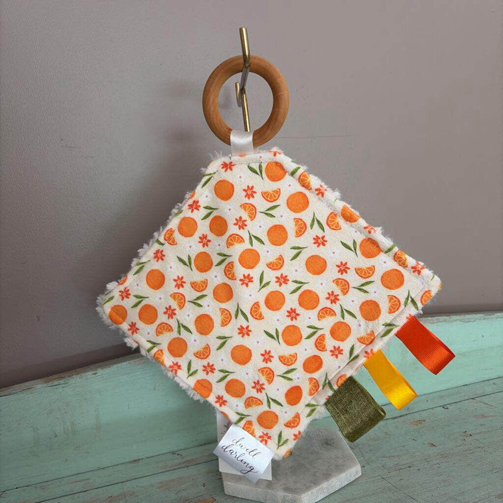 Orange flower crinkle paper