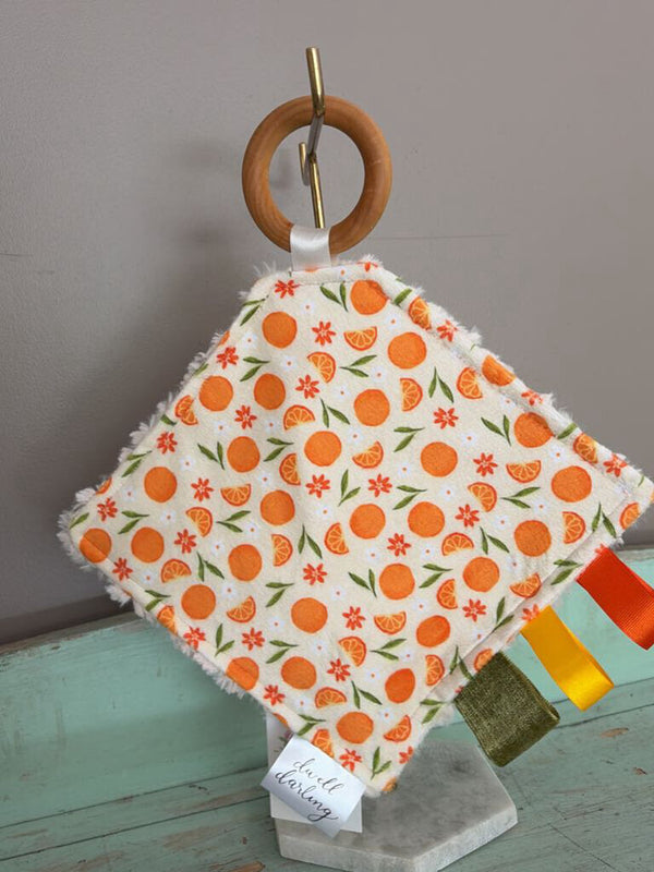Orange flower crinkle paper
