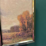 #456 Brass Framed Autumn Landscape Print