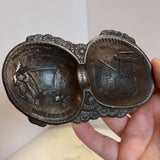 Silver Duo Souvenir Dish - Boulder Dam & Las Vegas (style A)
