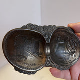 Silver Duo Souvenir Dish - Boulder Dam & Las Vegas (style A)