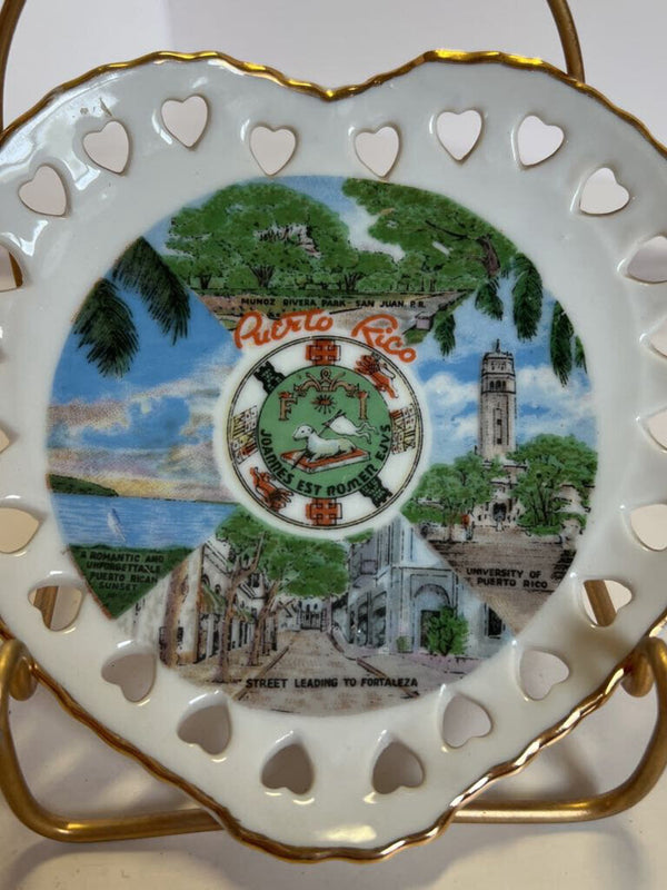 Heart-Shaped Souvenir Dish - Puerto Rico