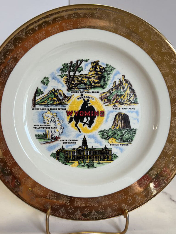 Souvenir Plate - Wyoming