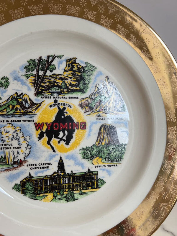 Souvenir Plate - Wyoming