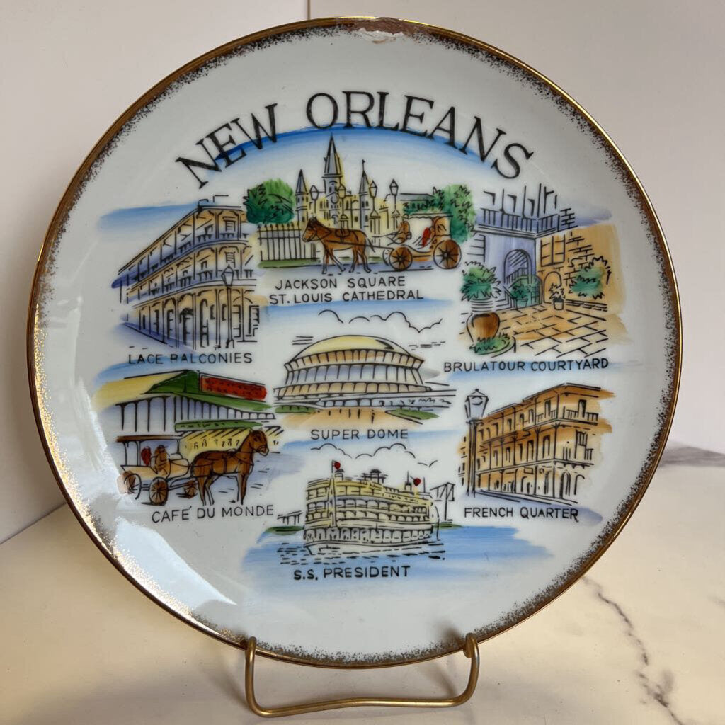 Souvenir Plate - New Orleans - As found
