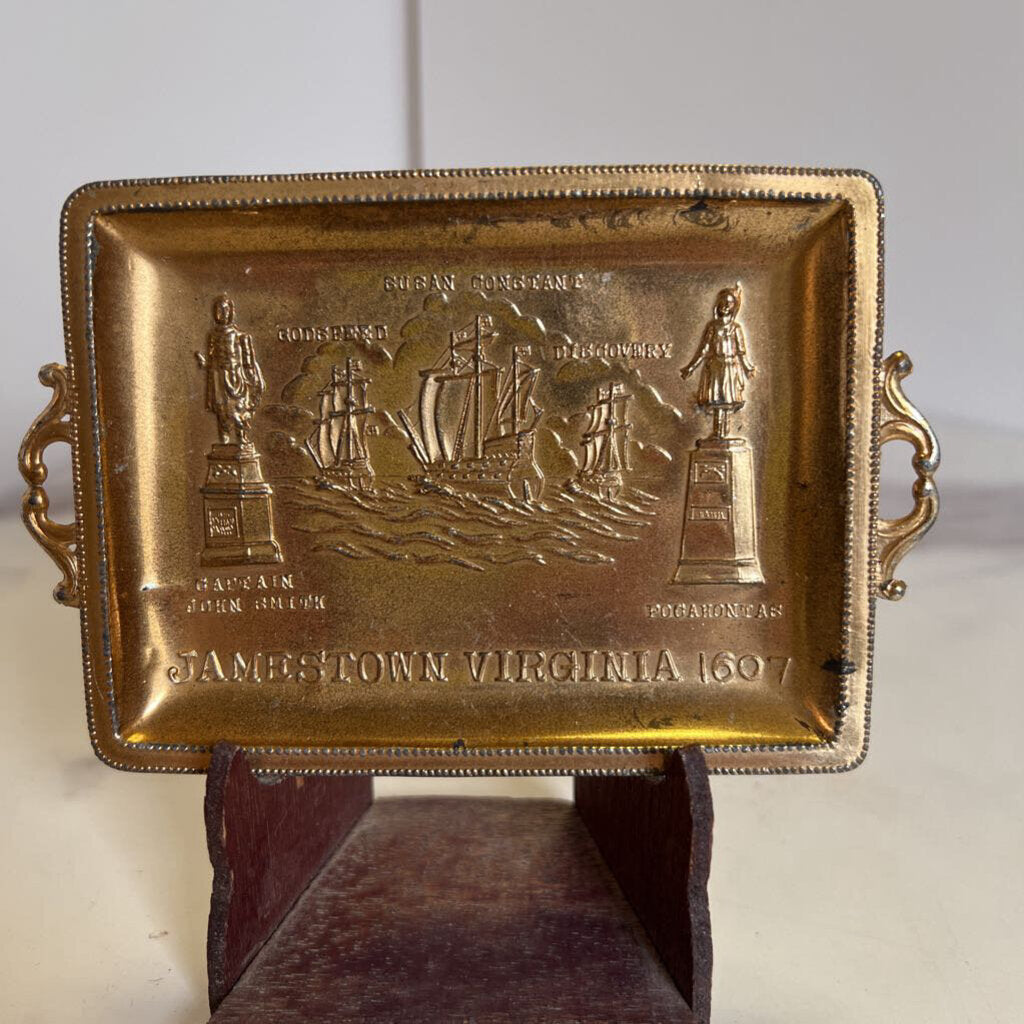 Metal Souvenir Dish - Jamestown Virginia (style 2)