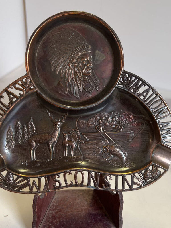Wisconsin Ashtray - Indian & wildlife