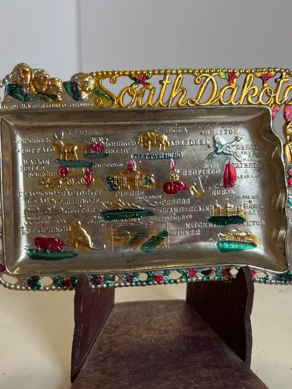 South Dakota Ashtray (red, gold, green)