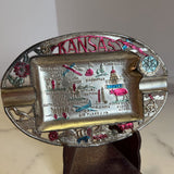 Oval Kansas Metal Ashtray