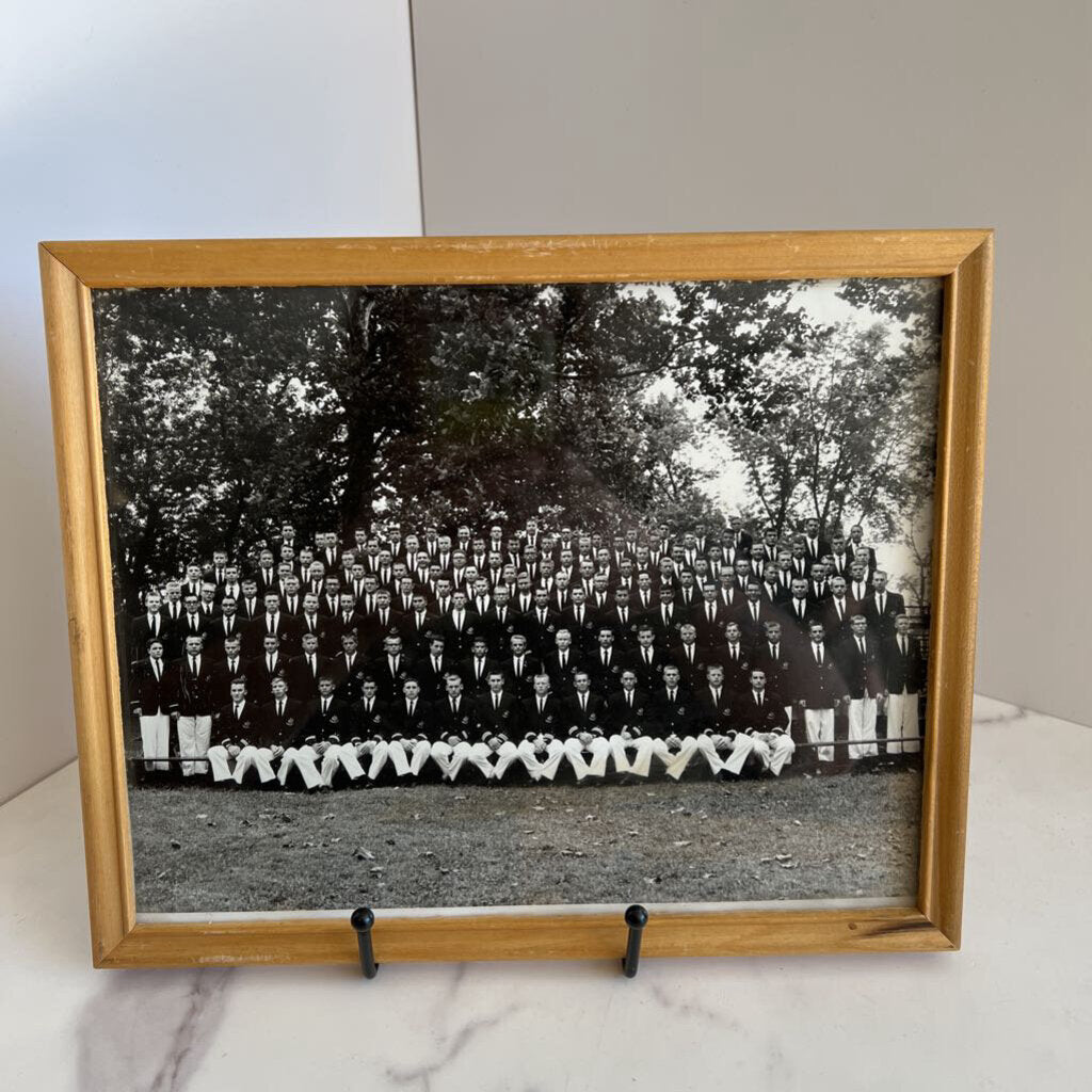 antique boy's uniform class photo