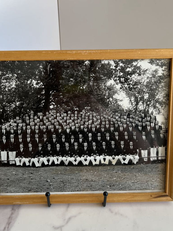 antique boy's uniform class photo