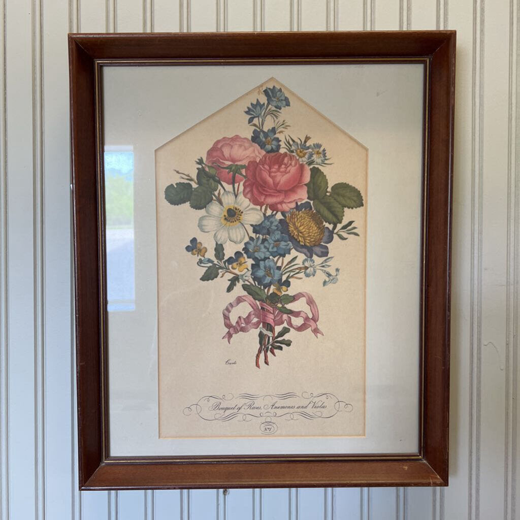 bouquet bundle art in vintage frame