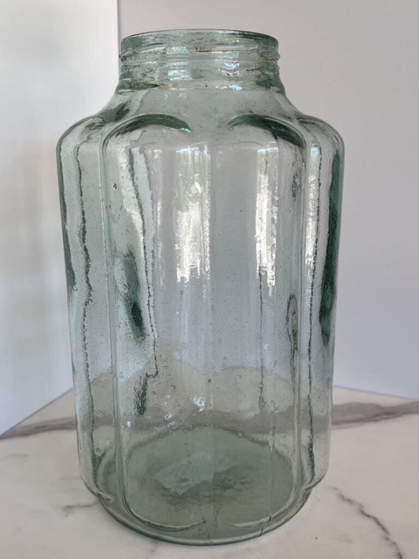 large scalloped glass jar style 1
