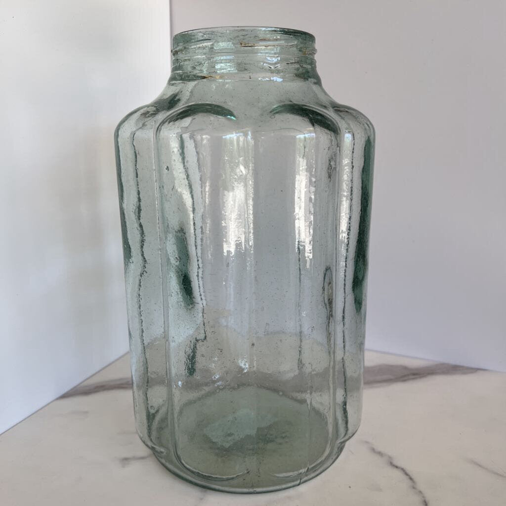 large scalloped glass jar style 1