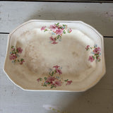 antique floral platter