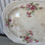 antique floral platter