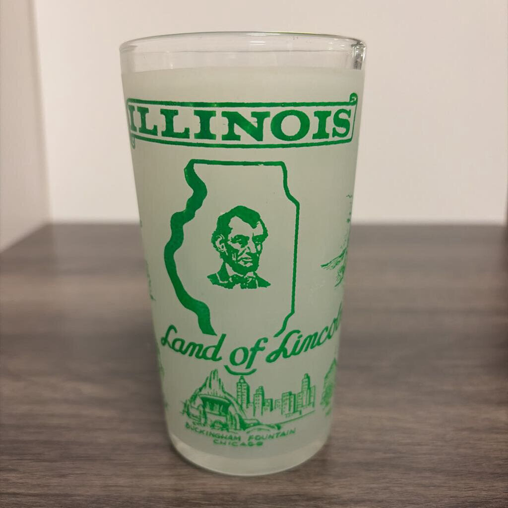 Illinois Souvenir Glass