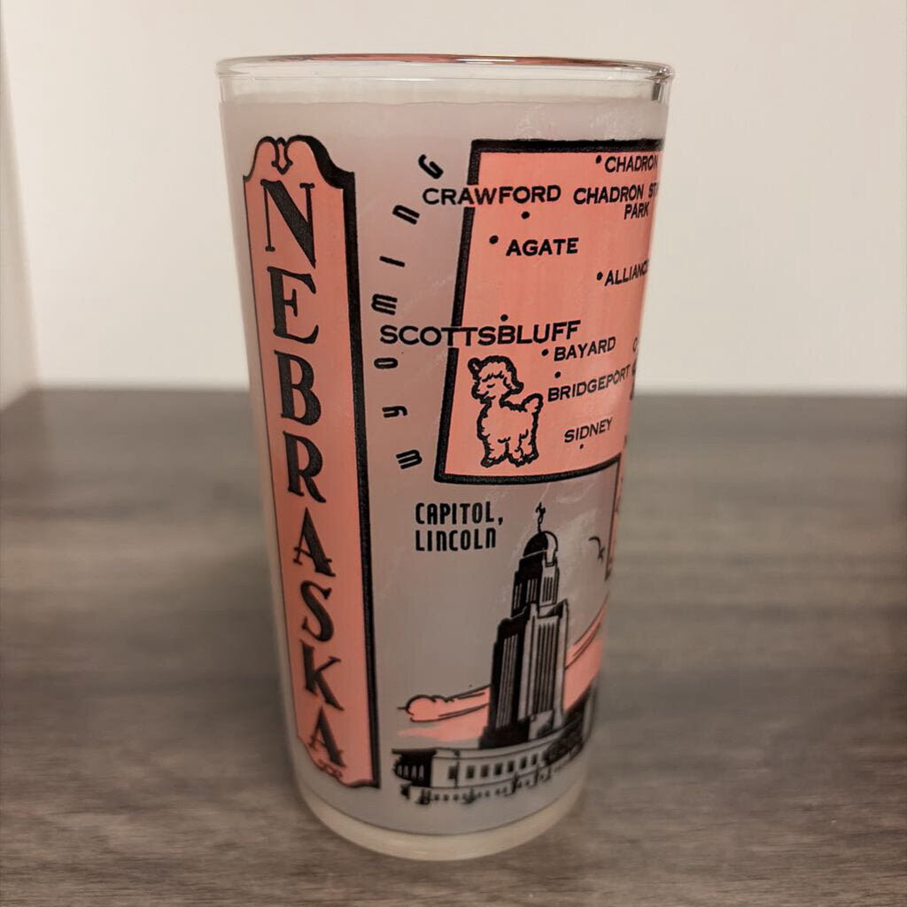 Nebraska Souvenir Glass