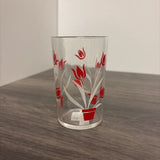 Vintage Red Tulip Glass