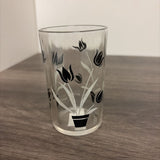 Vintage Black Tulip Glass
